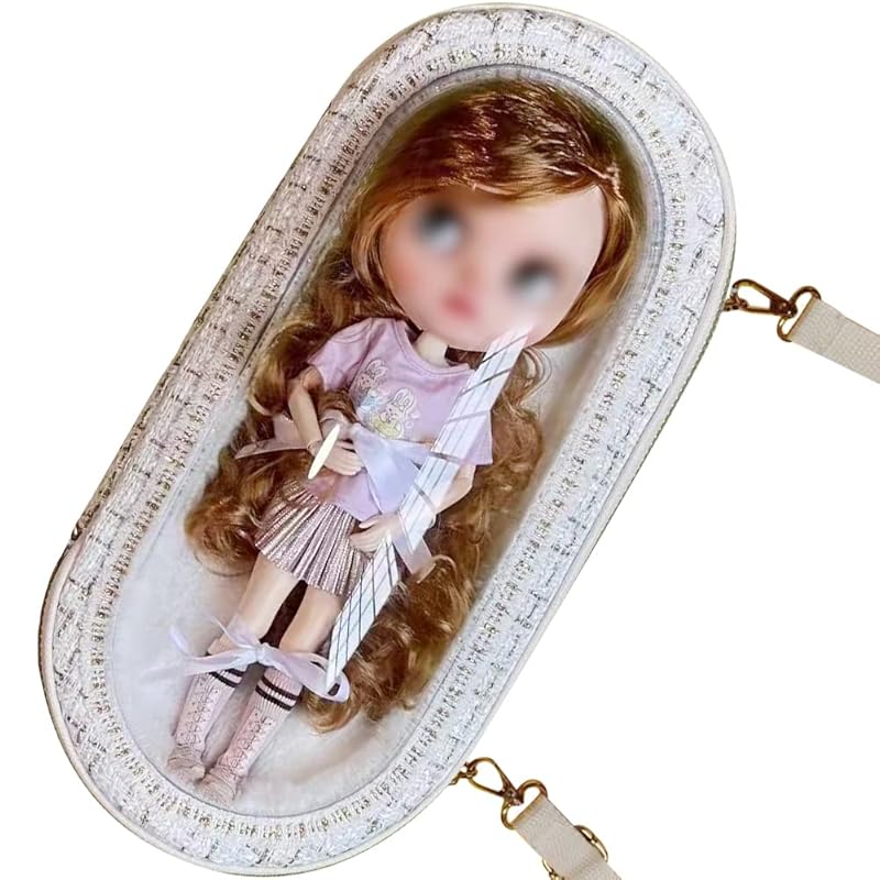 

Кукла HIGHAWK 1/6 размер bjd кукла для blythe выходная сумка для выхода прозрачные игрушки пылезащитный чехол коробка чехол космическая капсула плечо (бежевый/ткань