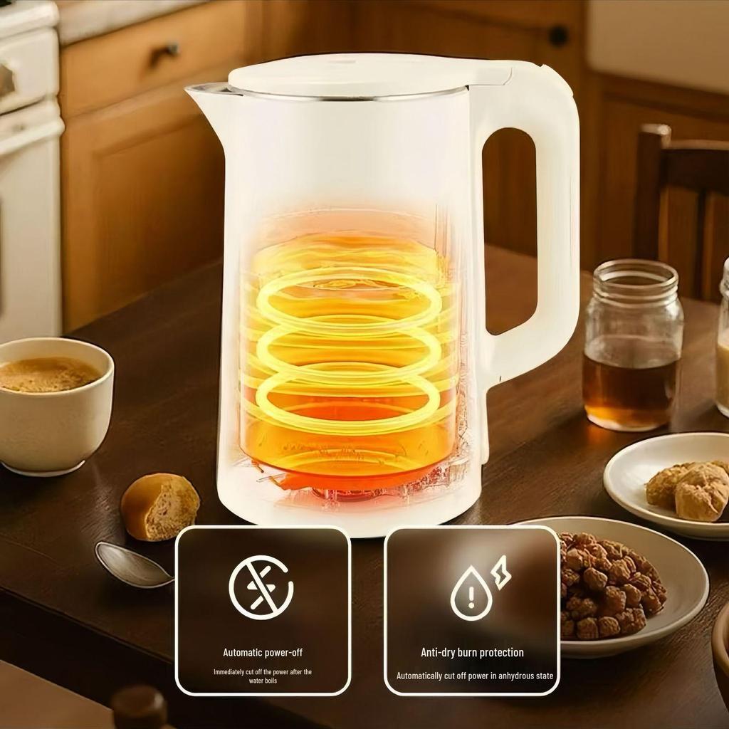 Flash Sale: Wanlida 1.8L Electric Stainless Steel Auto-Off Water Kettle - New Year Red