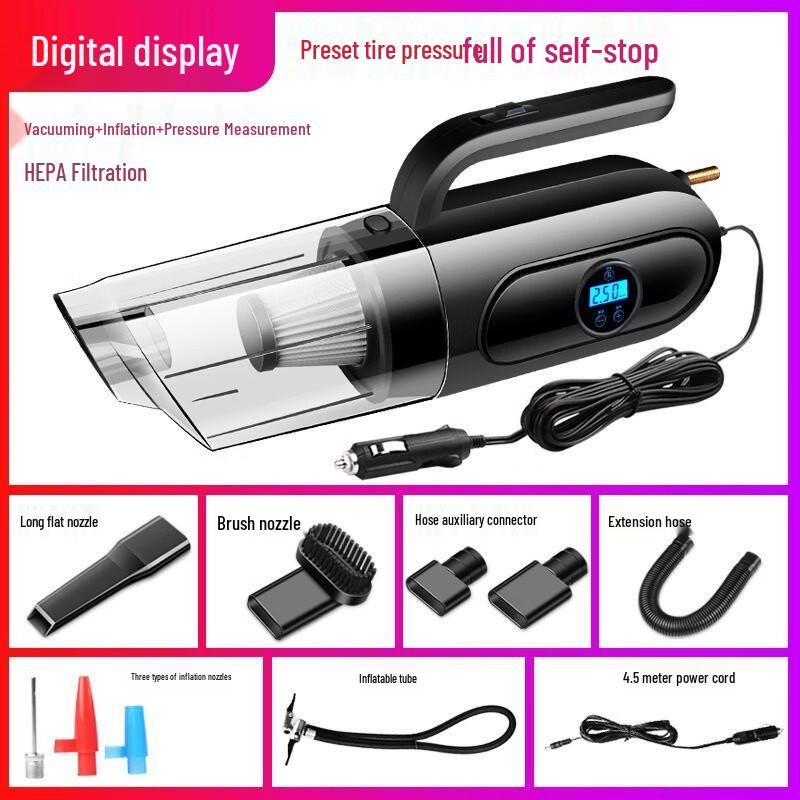 4-in-1 Car Air Pump & Vacuum Cleaner