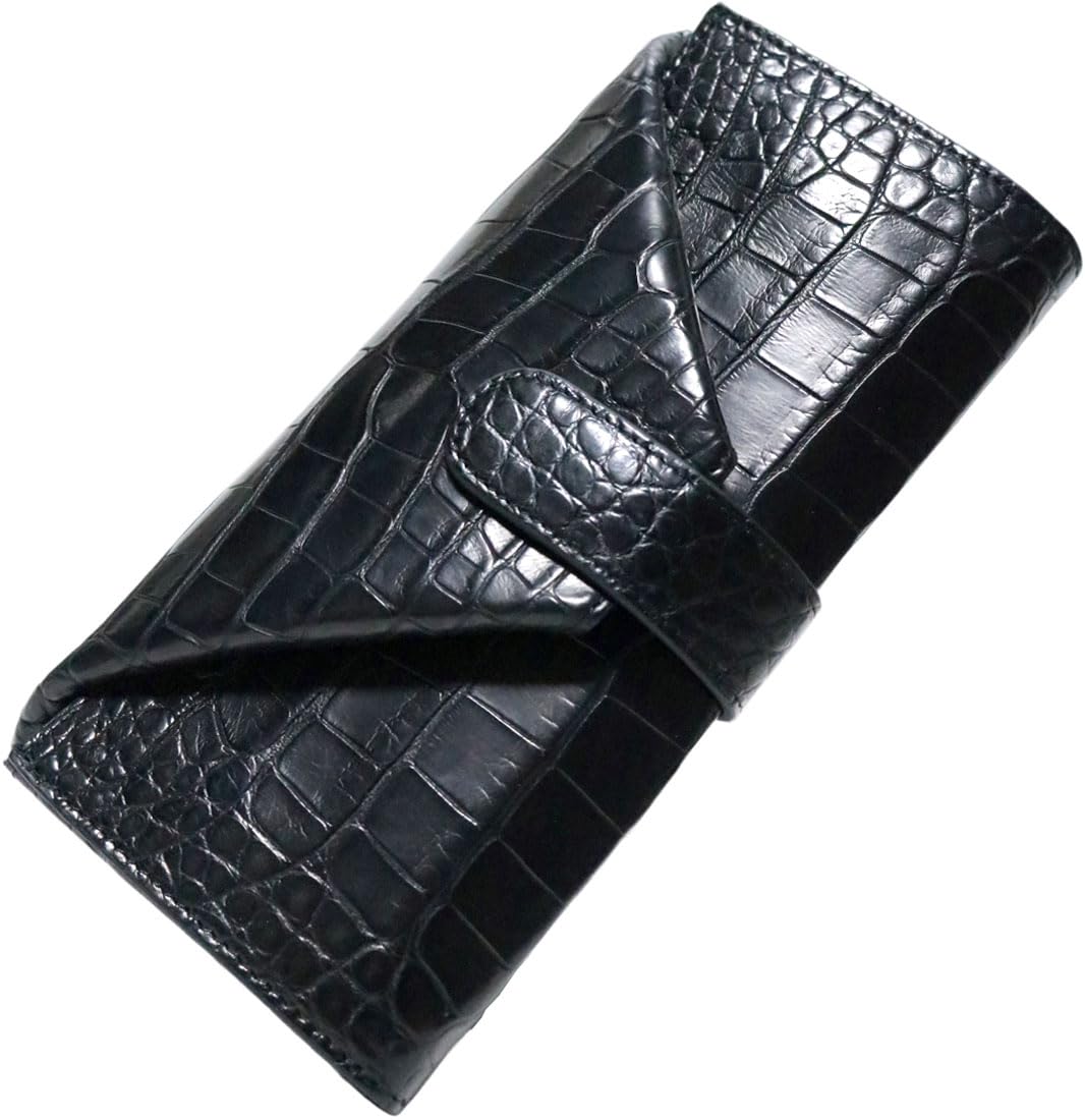 

Довгий гаманець Чорний крокодил Сумка-гаманець Сумка-гаманець із натуральної шкіри Гаманець Сумка-гаманець Великий гаманець Велика місткість карток Крокодил Крокодил зі шкіри крокодила чорний