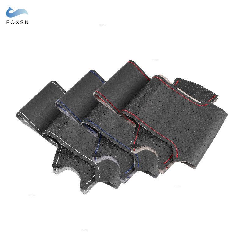 Für Hyundai Santa Fe 2006 2007 2008 2009 2010 2011 2012 Handgenähter Auto-Innenraum Lenkradbezug Perforierte Lederverkleidung