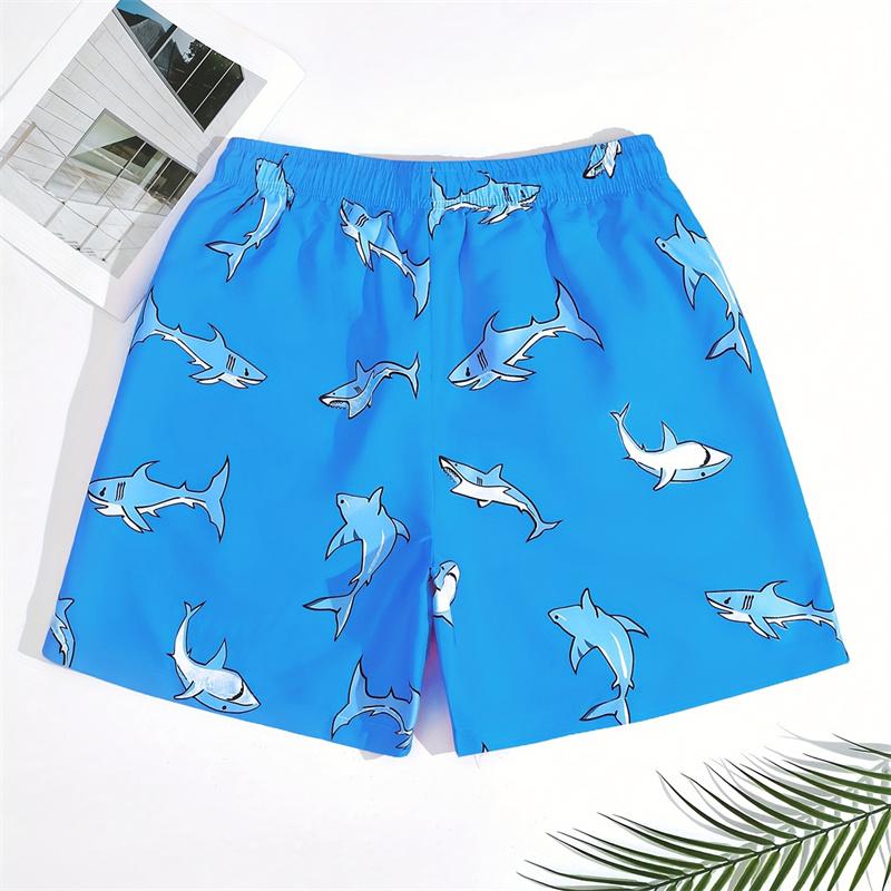 3d Printed Shark Beach Shorts For Cartoon Animal Graphic Swimming Trunks Kids Summer Quick Dry Hawaiian Board Shorts