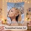 Benutzerdefinierte Personalisierte Wandteppich, Ariana Grande Druck Benutzerdefinierter Name Text Wandkunst Hängend für Schlafzimmer