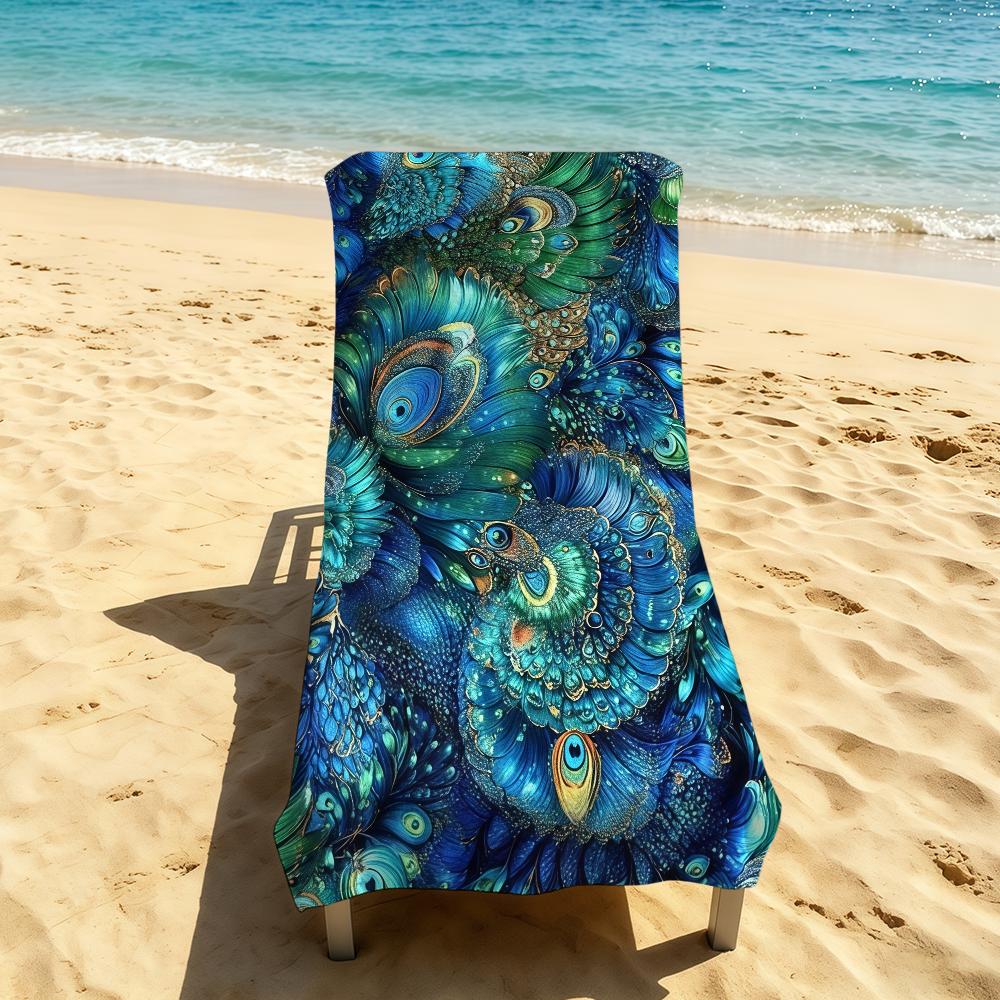 Pfauenfedern Handtuch Für Outdoor Camping Strandtuch Super Saugfähig Schnell Trocknend Sommer Handtuch