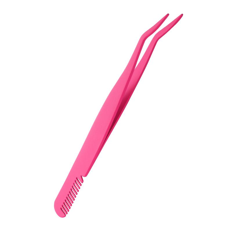 Edelstahl Wimpernzange & Pinzette mit feiner Spitze und Kamm