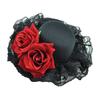 Lightweight Polyester Top Hat Headdress Gothic Floral Hair Accessory Daily Use Costume Party Wedding Event
