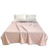 Cool Summer Quilt Solid Color Ice Silk Summer Quilt Single and Double Machine Washable Air Conditioner Gift Thin Quilt