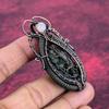 Tree Of Life Copper Seraphinite Pendant Copper Wire Wrapped Gemstone Pendant Rainbow Moonstone Jewelry