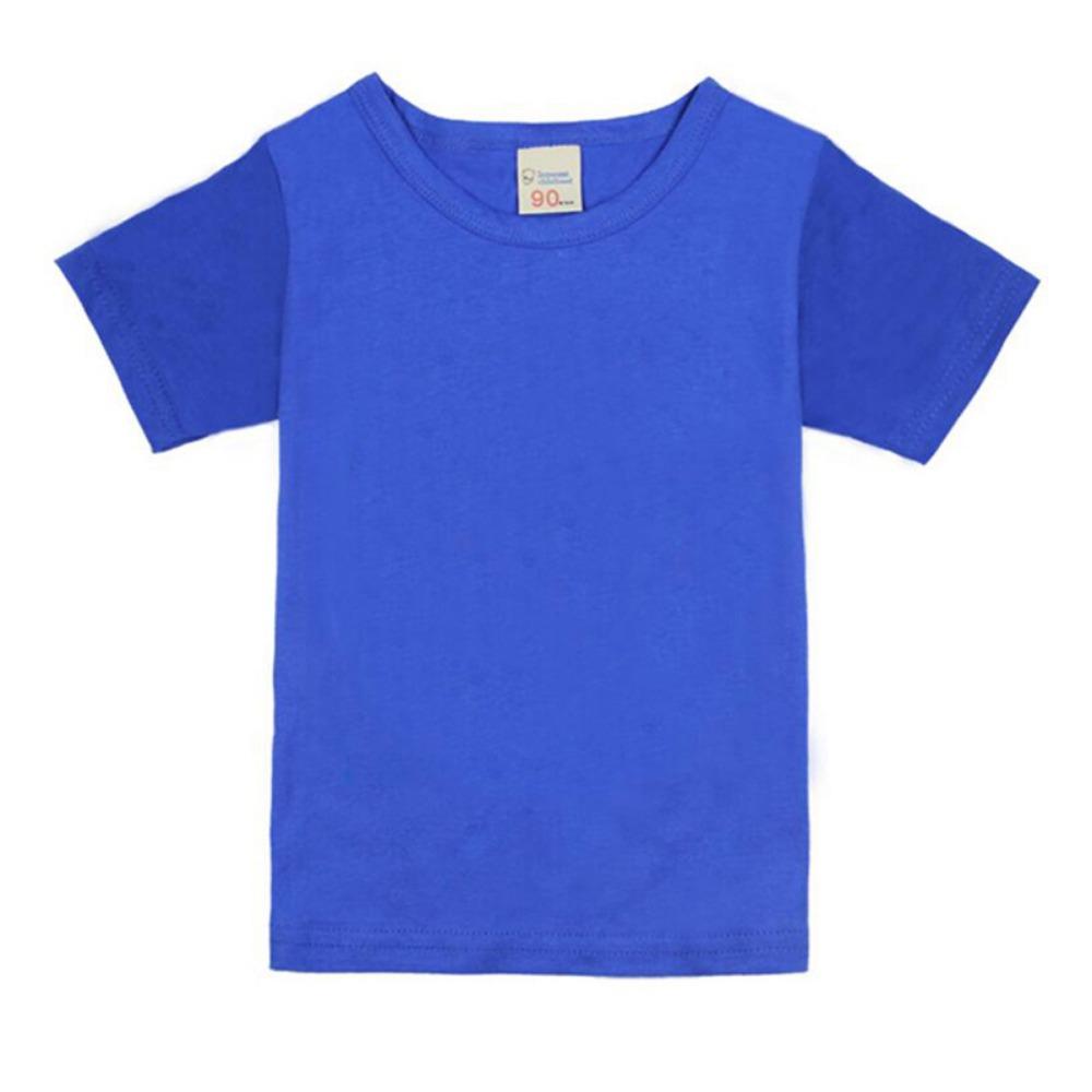 1-14Years Summer Children's Short Sleeve T-shirt Cotton Baby Clothes Boys Girls Blank Infant T-shirt Kids Shirt Solid Tees Tops