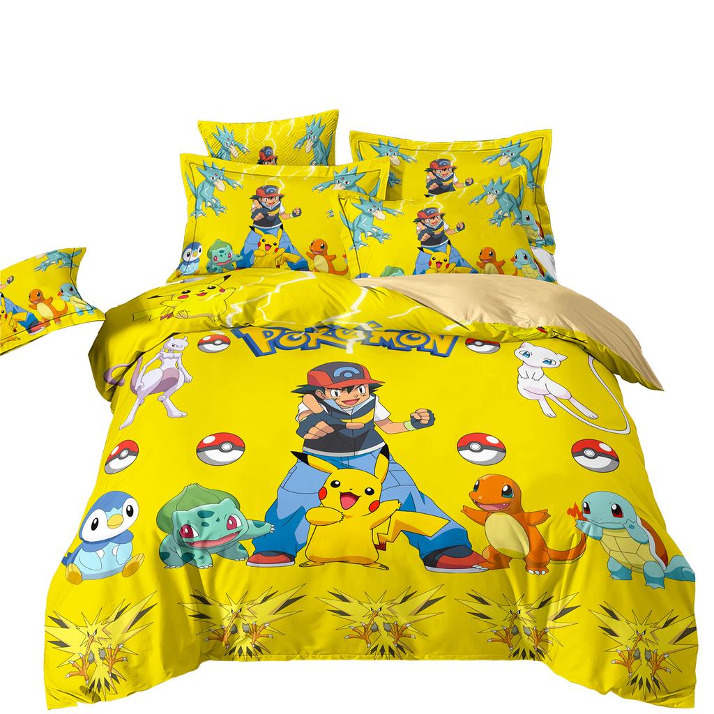 3D Printed Quilt Cover Three-Piece Set Four-Piece Set Children'S Cartoon Duvet Cover