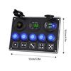 Fast Charge LED Voltmeter 12V/24V Car RV Modification Accessories Multi Switch Waterproof Dust-Proof Mobile Phone Charger Panel