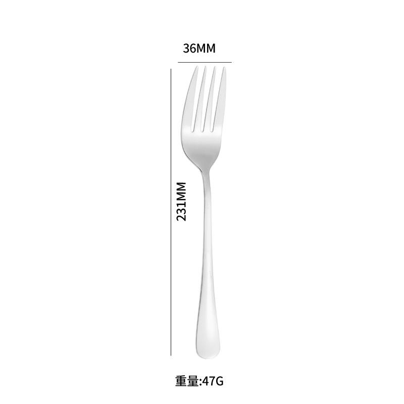 Stainless steel tableware, knives, forks and spoons, western food, golden steak, knives, forks and spoons four-piece set