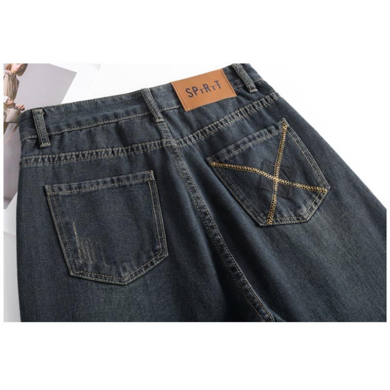 Hong Kong Vintage Harun Jeans Women's New Autumn Loose Thin Radish Pants High Waist Loose Daddy Pants