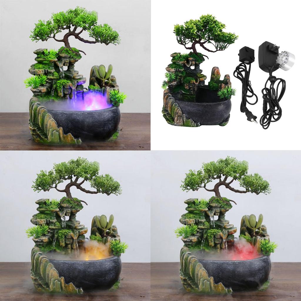 Indoor Table Waterfall Fountain Rockery Landscape Meditation Water Fountains