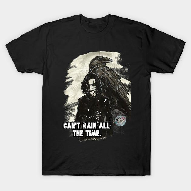Men Black Print T-shirt Crow - Can T Rain All The Time No-Cut Transfer Paper Print Cotton Tshirt 3XL чёрный