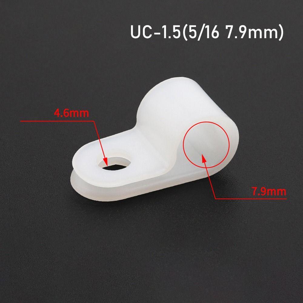 10PCS Plumbing Tightening Cable Clip Nylon Fastening Buckles Durable R-Type Hose Clamp  Cable