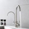 Nickel 304 Stainless Steel  Kitchen Sink Faucet Pure Water Filter Dual Handle Hot and Cold Drinking Water Mixer Taps Crane