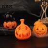 Halloween LED Light Night Light, Flameless Pumpkin Lamp, Decorative Creepy Lamp Atmosphere for Holiday Party Home Decor Detailed Theme Ornament