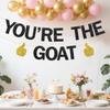 You're the Goat Banner Funny Happy Birthday Goat Decorations Greatest of All Time Graduation Retirement Party Supplies