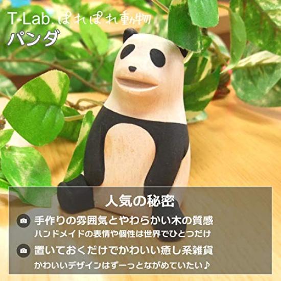 Pole Pole Djurartiklar Panda Panda Handgjord Träsnideri Prydnad Handgjord