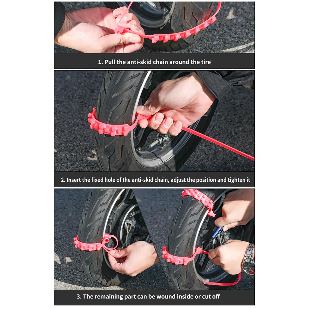 10 Teile/paket Notfall Reifen Rad Kabel Anti Schnee Kette Einstellbare Ketten für Auto SUV Anti Skid Kabelbinder Wiederverwendbare Zip Krawatte