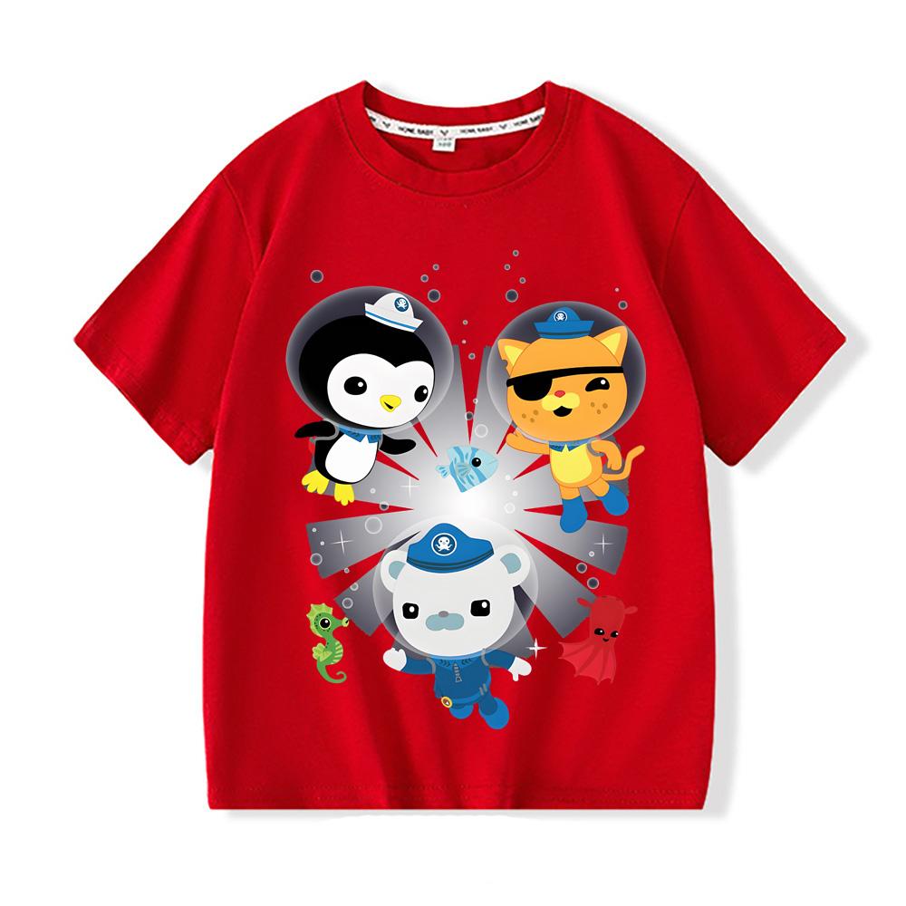 The Octonauts T-shirts High Quality Kawaii 100%Cotton Short Sleeve BoysGirls Children T Shirt Casual Graphic Printing Camisetas