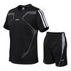 Men Summer Running Sport Set Short Sleeve+Shorts 2-piece Breathable Jogging Fitness Sets Suit Male