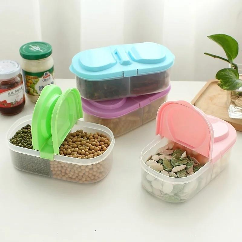 1PC New Healthy Plastic Food Container Portable Lunch Box Transparent Plastic Fresh Fridge Storage Box Kids Dinner Bento Boxs