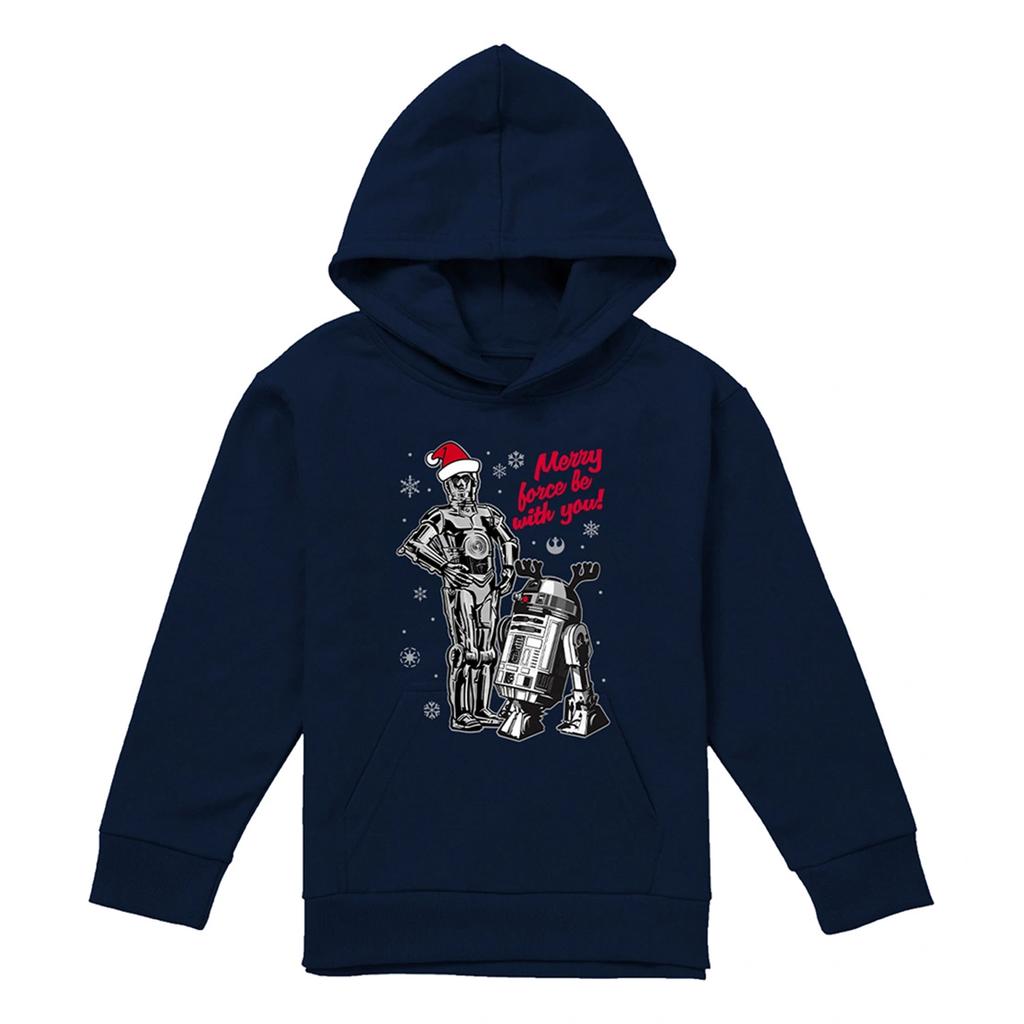 Star Wars Childrens/Kids Merry Christmas Droids Hoodie
