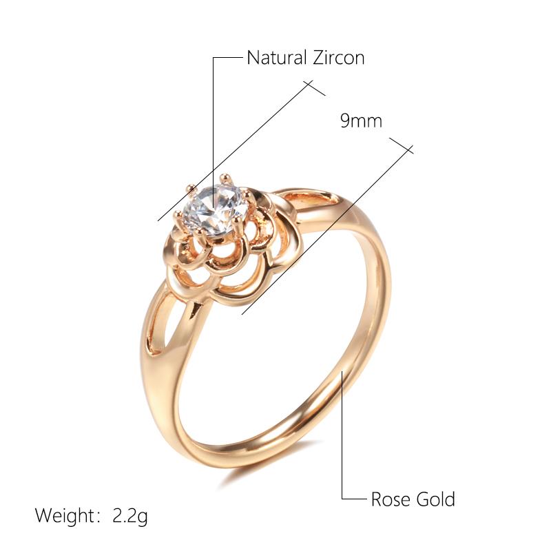 Kinel klassischer Ehering aus Roségold mit Zirkon