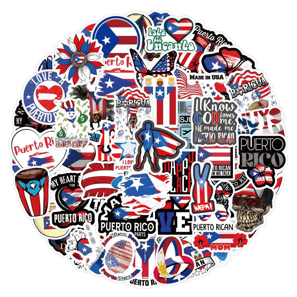 120 Puerto Rico Graffiti Stickers DIY Decorative Notebook Guitar Personalized Waterproof Stickers