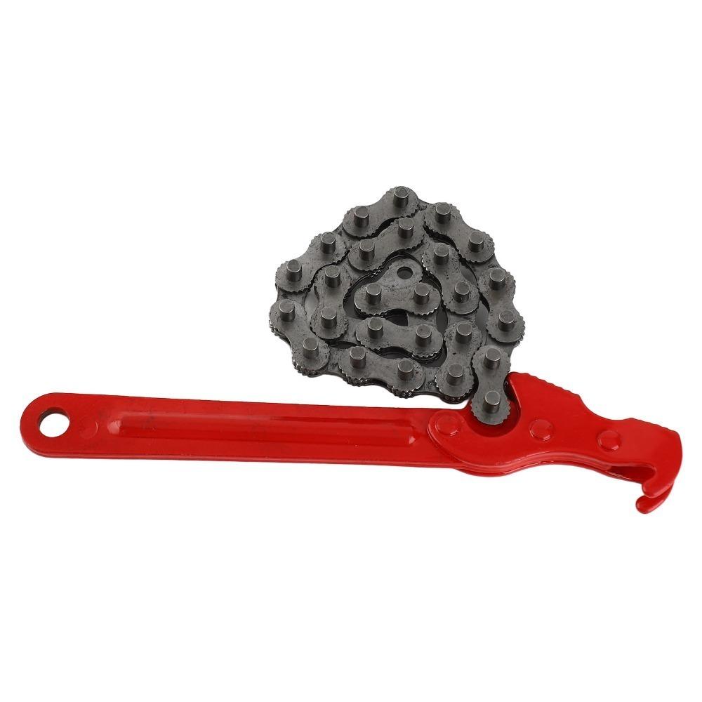 Anti-Rust Chain Wrench Tool Adjustable Chain Oil Filters Removal Repair Tool Auto Repair Shop красный