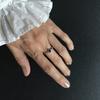Серебряное кольцо с натуральным сапфиром 0.338ct, вес изделия 1,5 гр (2214052)