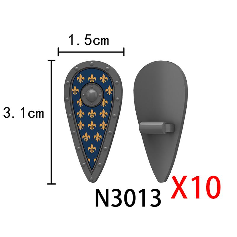 Medieval Knights Figures Accessories Building Blocks Officer Cloak Helmet Cape Armor Shield Black Eagle Red Lion Toys MOC Bricks