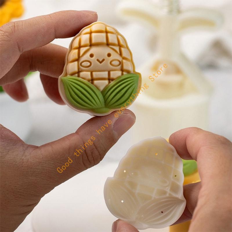 Creative Corn Mooncakes Molds Durable 50/75g Corn Mooncakes Crafting Molds for Artisanal Dessert Enthusiasts 55KF