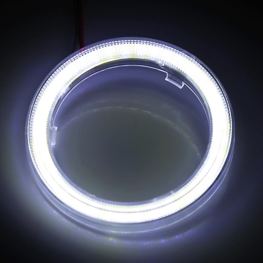 1 Çift Otomatik Halo Halkalar COB Çipli Far DRL LED Motosiklet Araba İçin 60mm