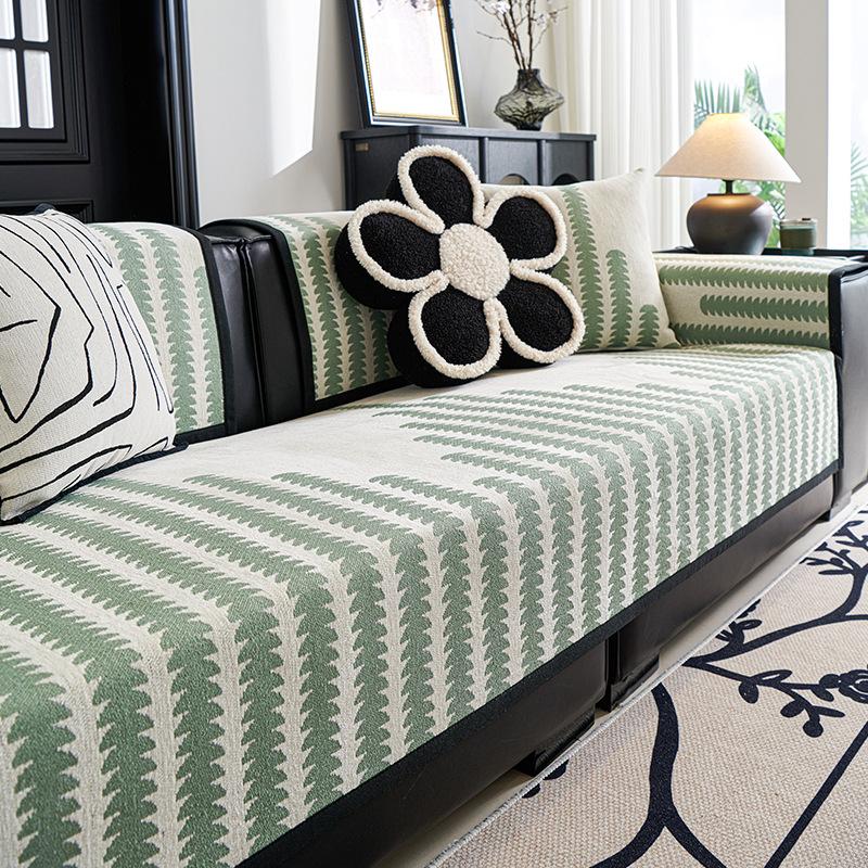 

Nordic High Sense Синель Диван Подушка Четыре сезона Универсальные подушки для сидений Нескользящий кожаный чехол для дивана Ткань 70-70