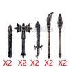 MOC Military Building Blocks Medieval Soldiers Knight Figures Weapons Accessories Witc Hat Helmet Shield Spear DIY Brick Toy T10