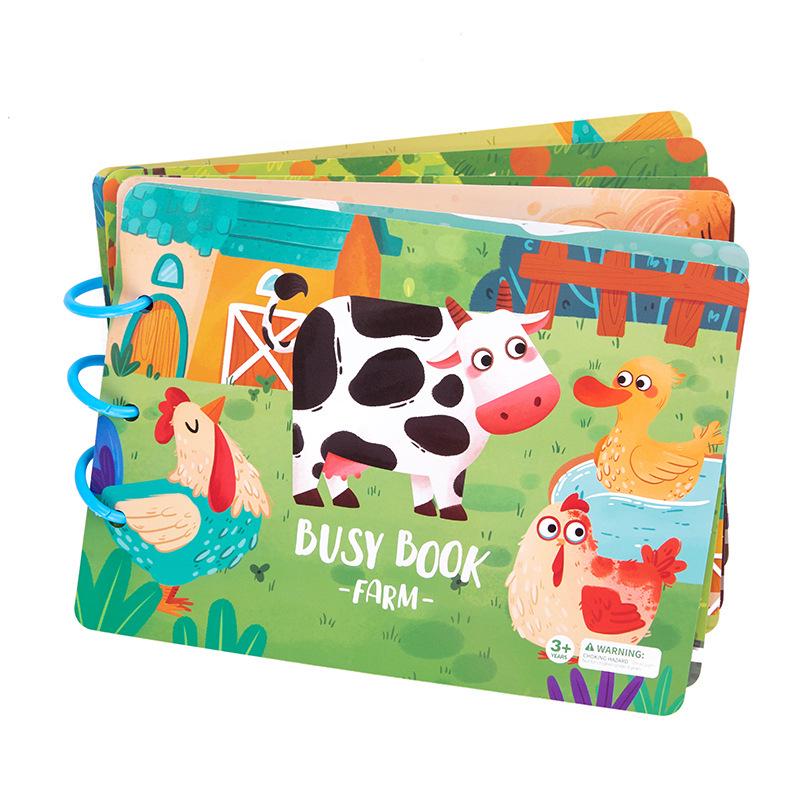 Children's Handmade Animal Cognition Quiet Book: Early Education & Sticker Learning Toy