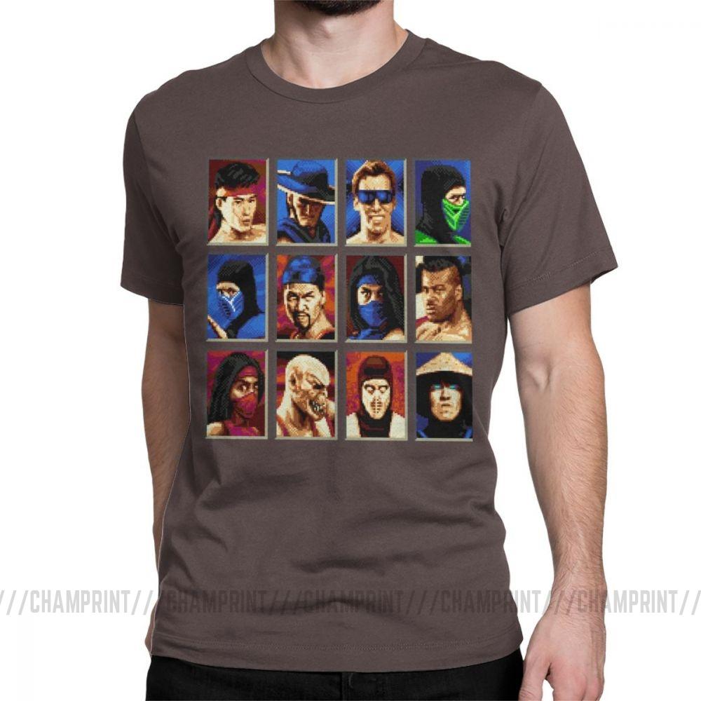 Vintage Mortal Kombat Ii Tees Genesis Character Select 16 Bit T Shirt Retro Gamer Collage T
