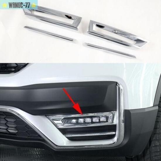 Accessories Chrome Front Fog Light Frame Cover Trim For Honda CRV