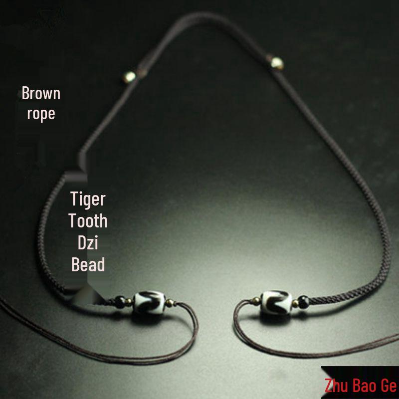 Tibetan Dzi Bead Hand-Woven Unisex Necklace