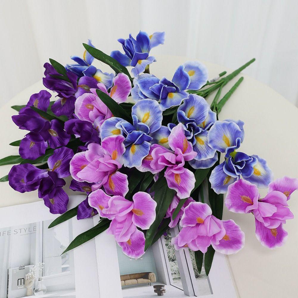 Künstliche Iris-Szene in verschiedenen Farben – realistische Haptik, Foto-Requisite, Lilien-Simulation, Tischdekoration