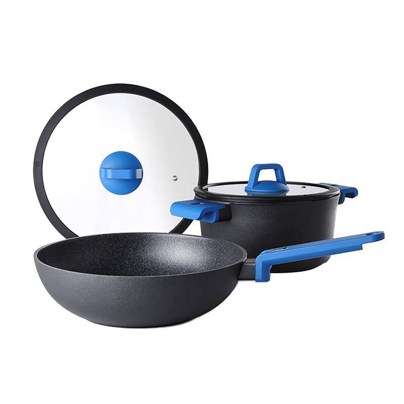 DESLON Blue Shark Non-stick Cookware Set