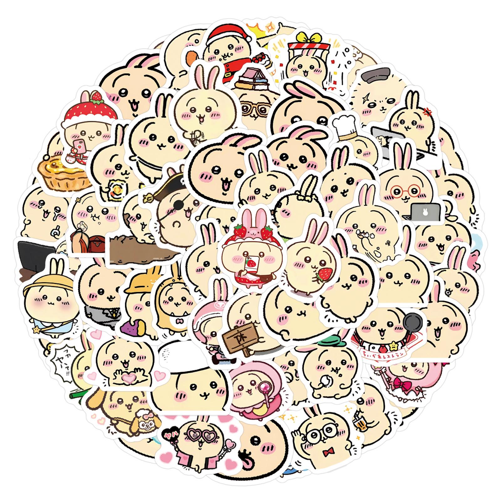 

100 Cute Cartoon Ji Yi Kawa Usagi Stickers for Journals, DIY Stationery, Phones, and Laptops