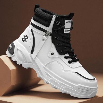Men's Shoes Winter New Thick Soled Casual Sports Outdoor Hiking Leather Surface Versatile Workwear Labor Protection Shoes
