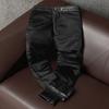Soft Genuine Leather Motorcycle Riding Pants with Armor Pads for Men Women Winter Fall