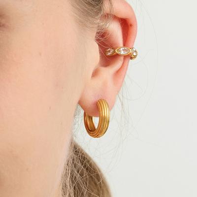 European and American Stainless Steel C-ring Earrings, Stud Earrings, Non-fading Earrings, Titanium Steel