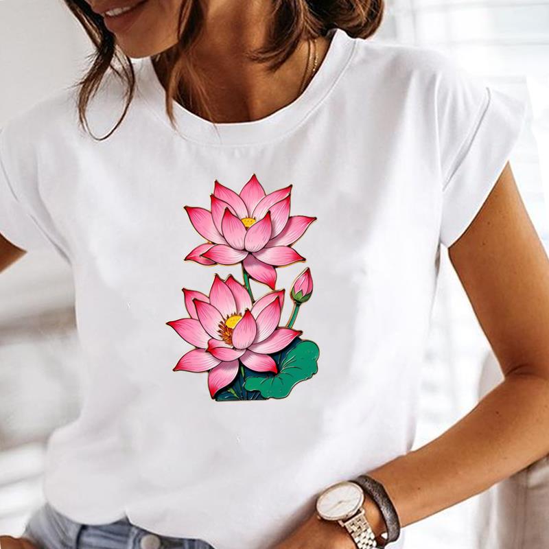 (Asian Size) sweet butterfly 90s Women Tee Clothing Casual T Shirt Fashion Lady Female Top Printed Graphic Short Sleeve T-shirts