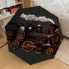 1pc Steam Locomotive Pattern Umbrella Design Automatic Opening and Closing Umbrella, High-quality Travel Umbrella,  C1128208